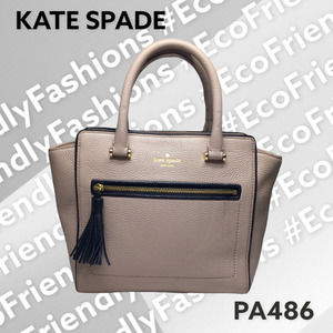 Kate Spade Allyn Chester Street Satchel Bag in Warm Beige Pebble Leather